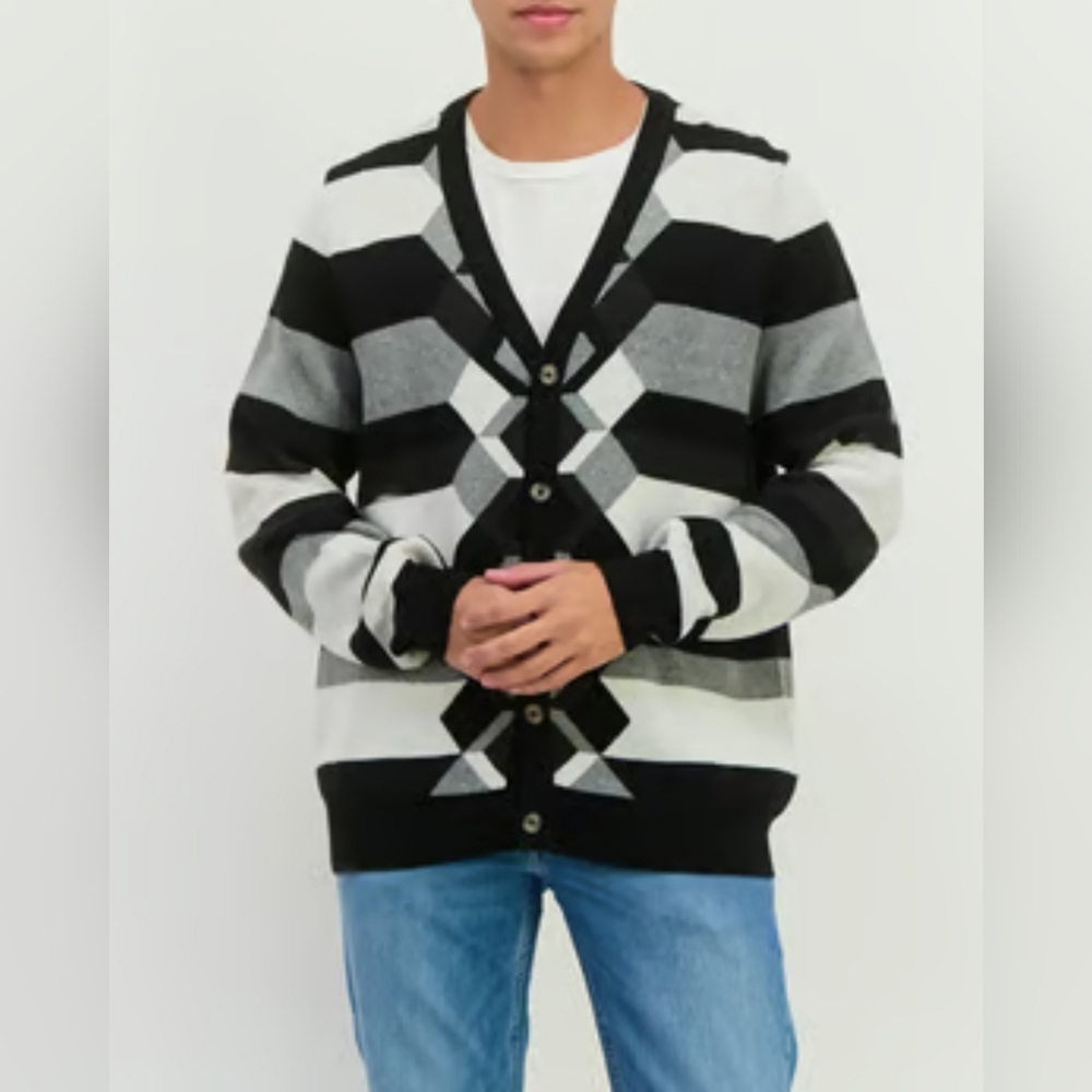 $90 Perry Ellis Mens Perry Ellis Mens Button down Cardigan Sweater
